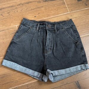 Classic Black Denim Women's Shorts
